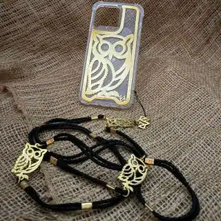 Owl Design Set (Mobile cover + Chain)