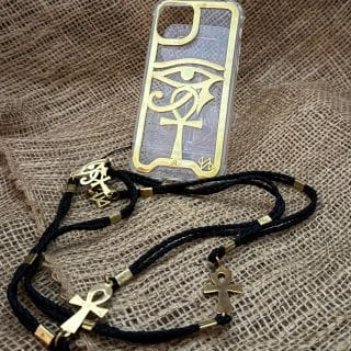 Eye of Horus & Key of Life Design Set (Mobile cover + Chain)