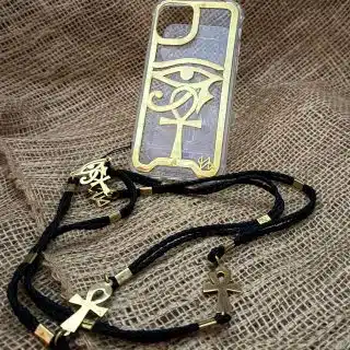 Eye of Horus & Key of Life Design Set (Mobile cover + Chain)