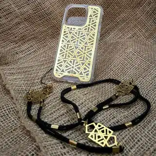 Patterned Design Set (Mobile cover + Chain)