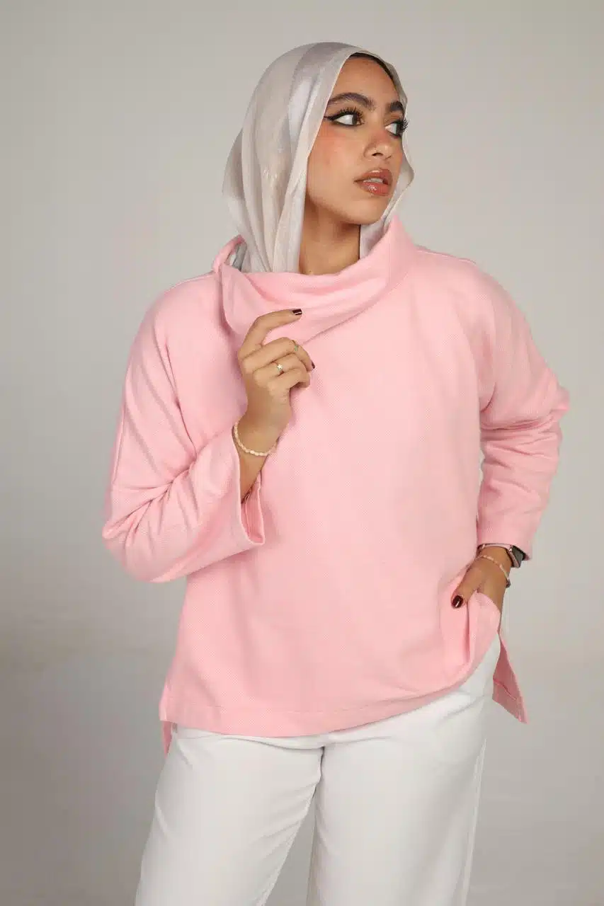 Pink basic wool top 1 Pink basic wool top