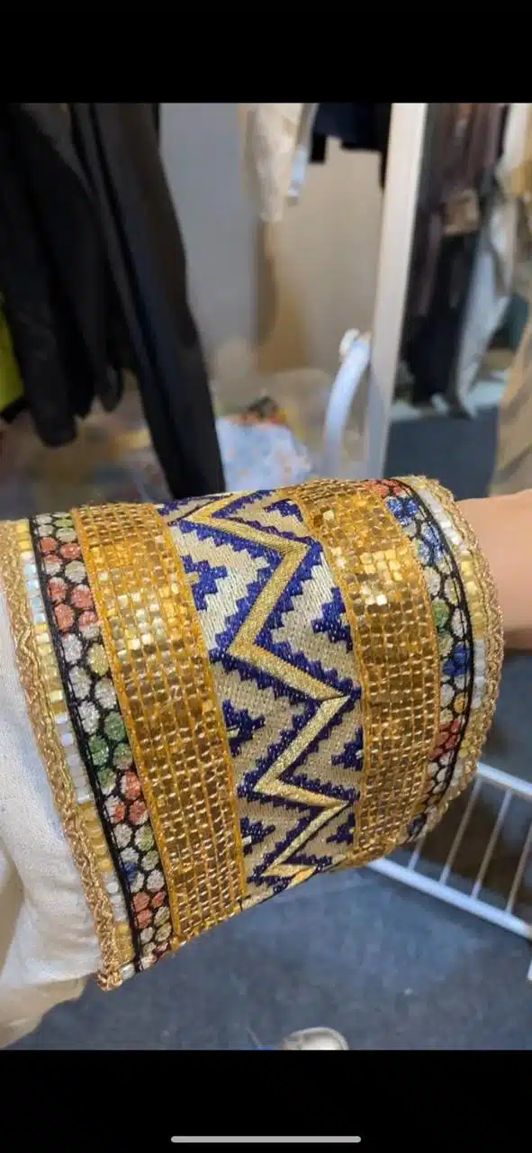 linen kimono with decorative cuffs 4 WhatsApp Image 2025 01 22 at 2.48.34 PM