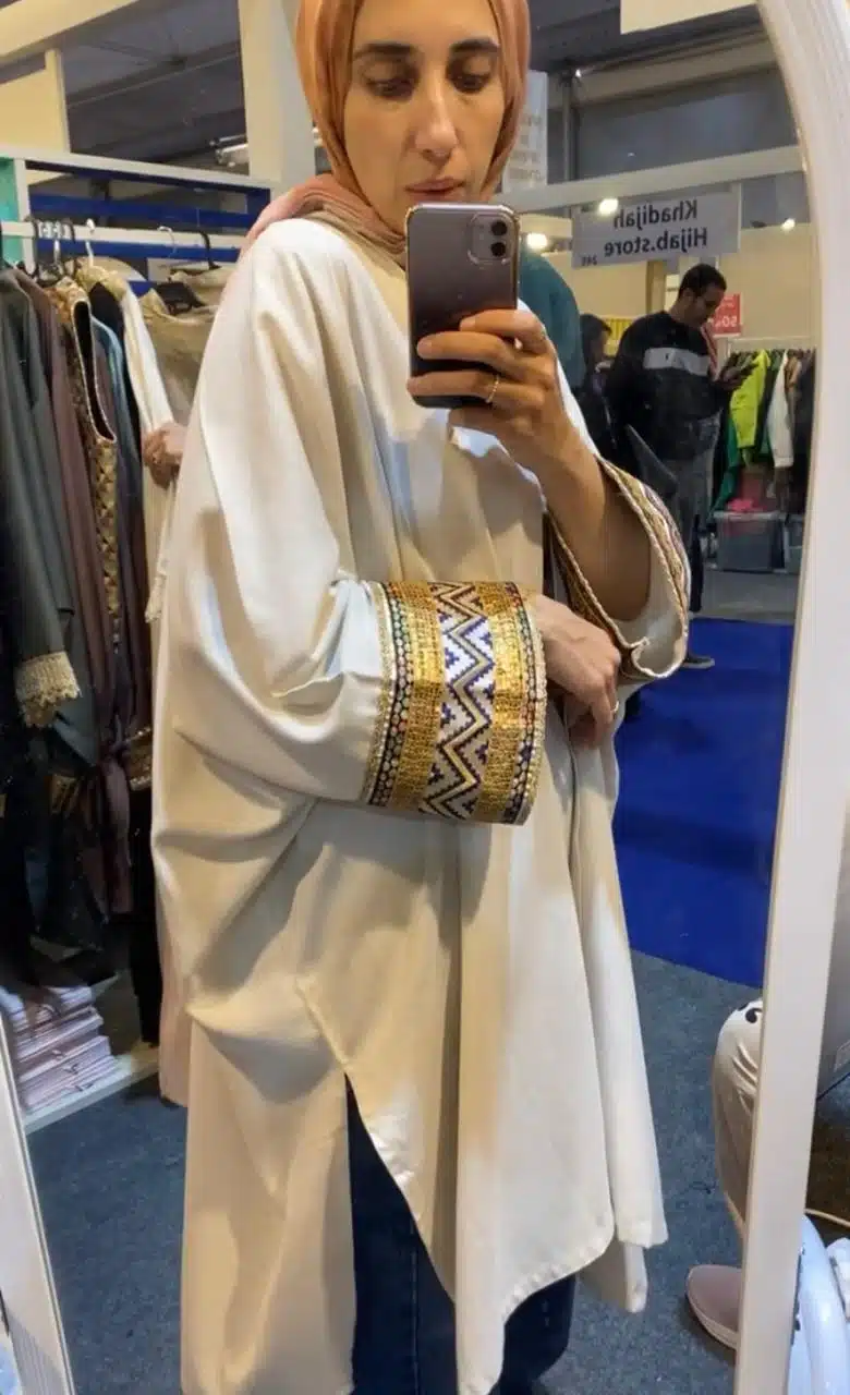 linen kimono with decorative cuffs 2 WhatsApp Image 2025 01 22 at 2.52.58 PM 1