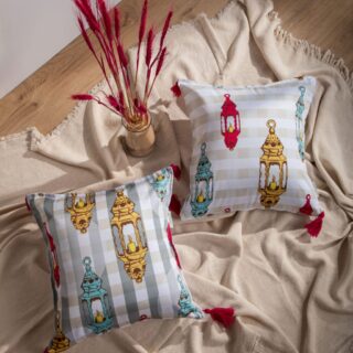 Printed Vintage Lanterns Cushion Cover