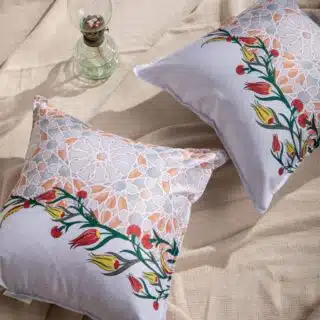 Printed Floral Arabesque Cushion Cover