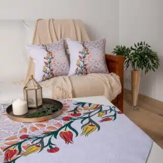  Printed Floral Arabesque Squared Table Cloth