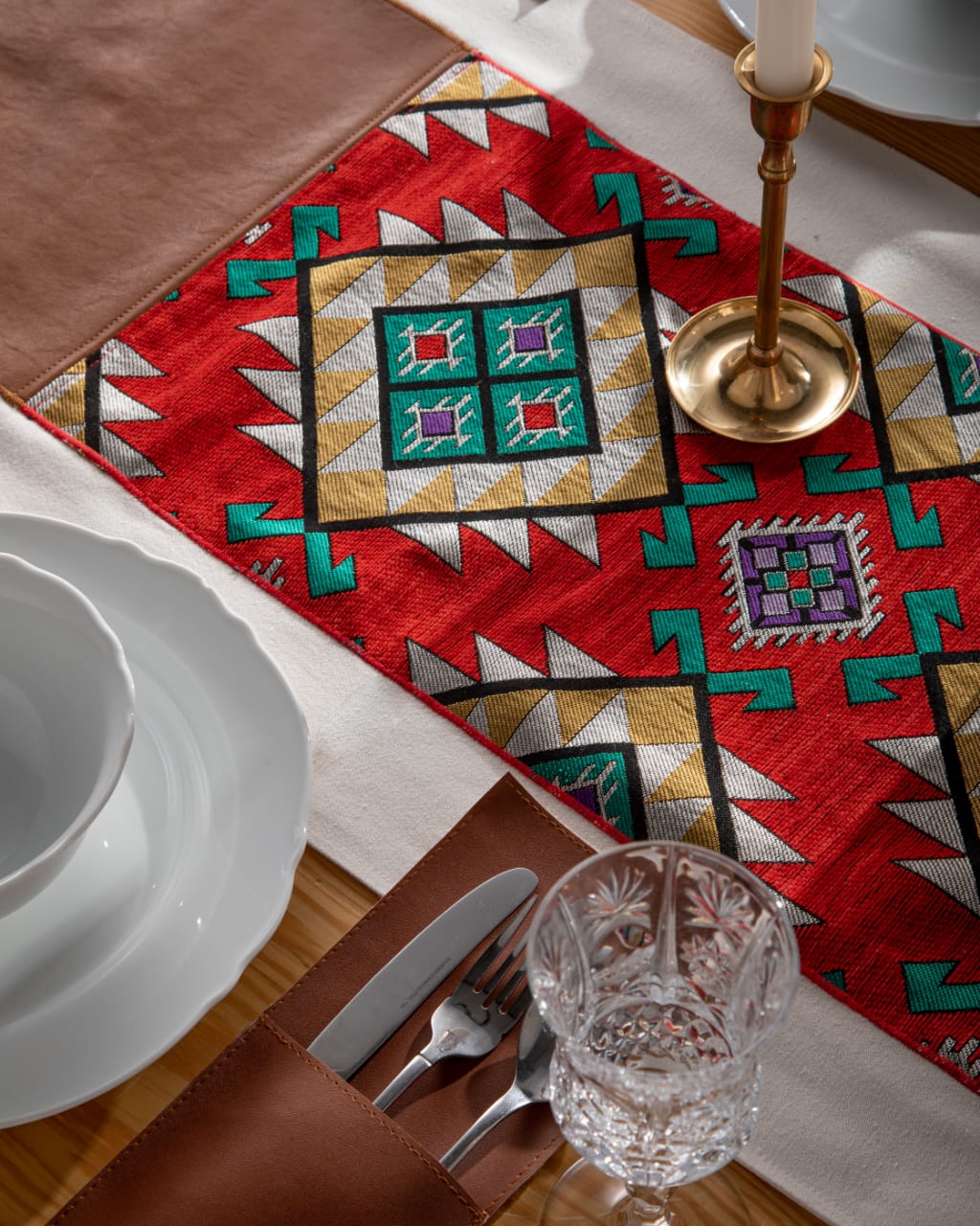 leather patchwork runner 1 leather patchwork runner