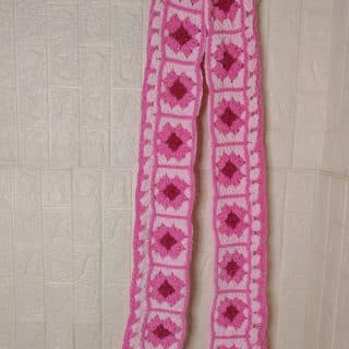 Pink velvet scarf