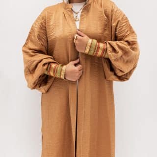 shimmer crushed linen cardigan