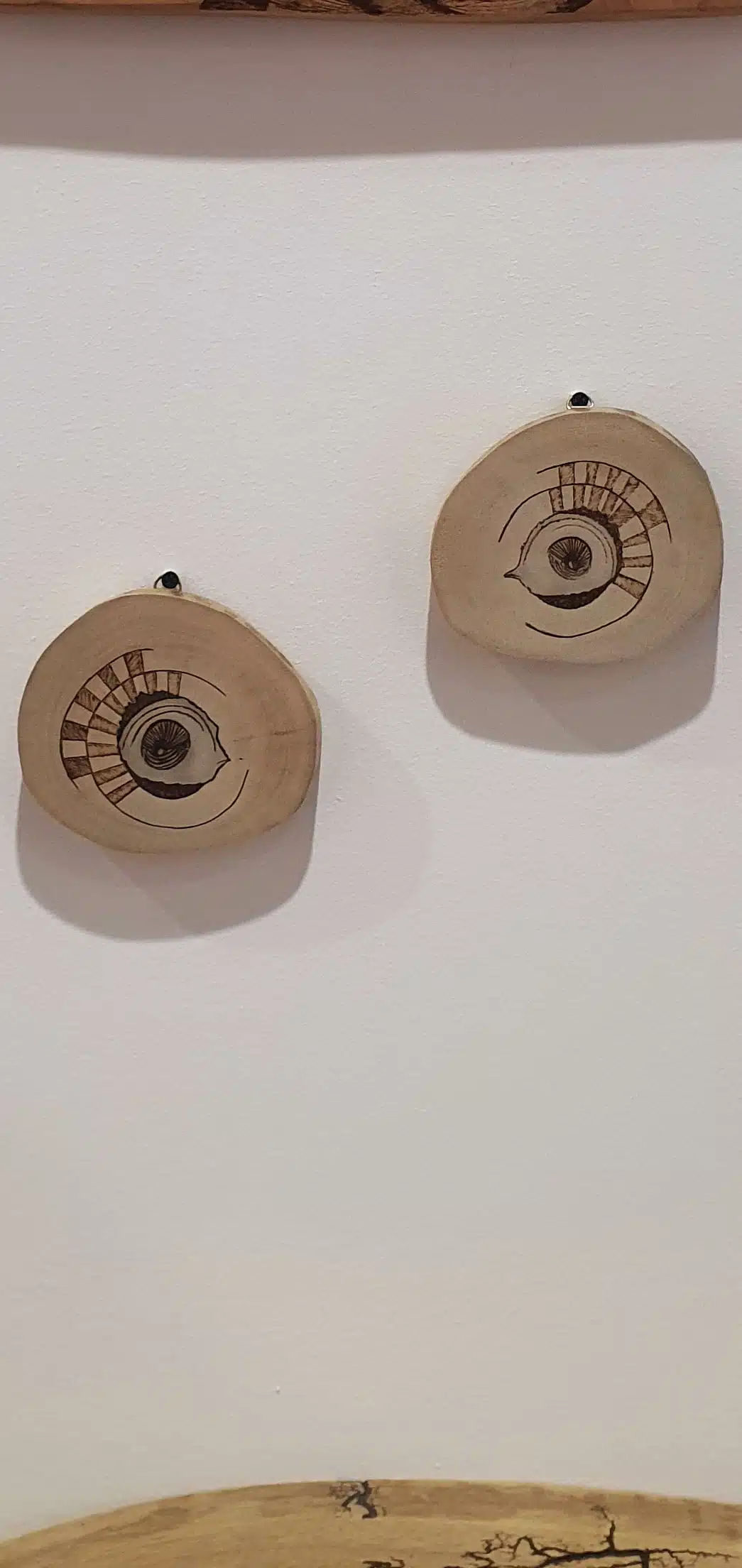 Twin Bird's Eye Wall Art 2 خشب طبيعي