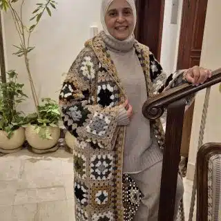 Patchwork long cardigan