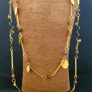 Long double layered necklace