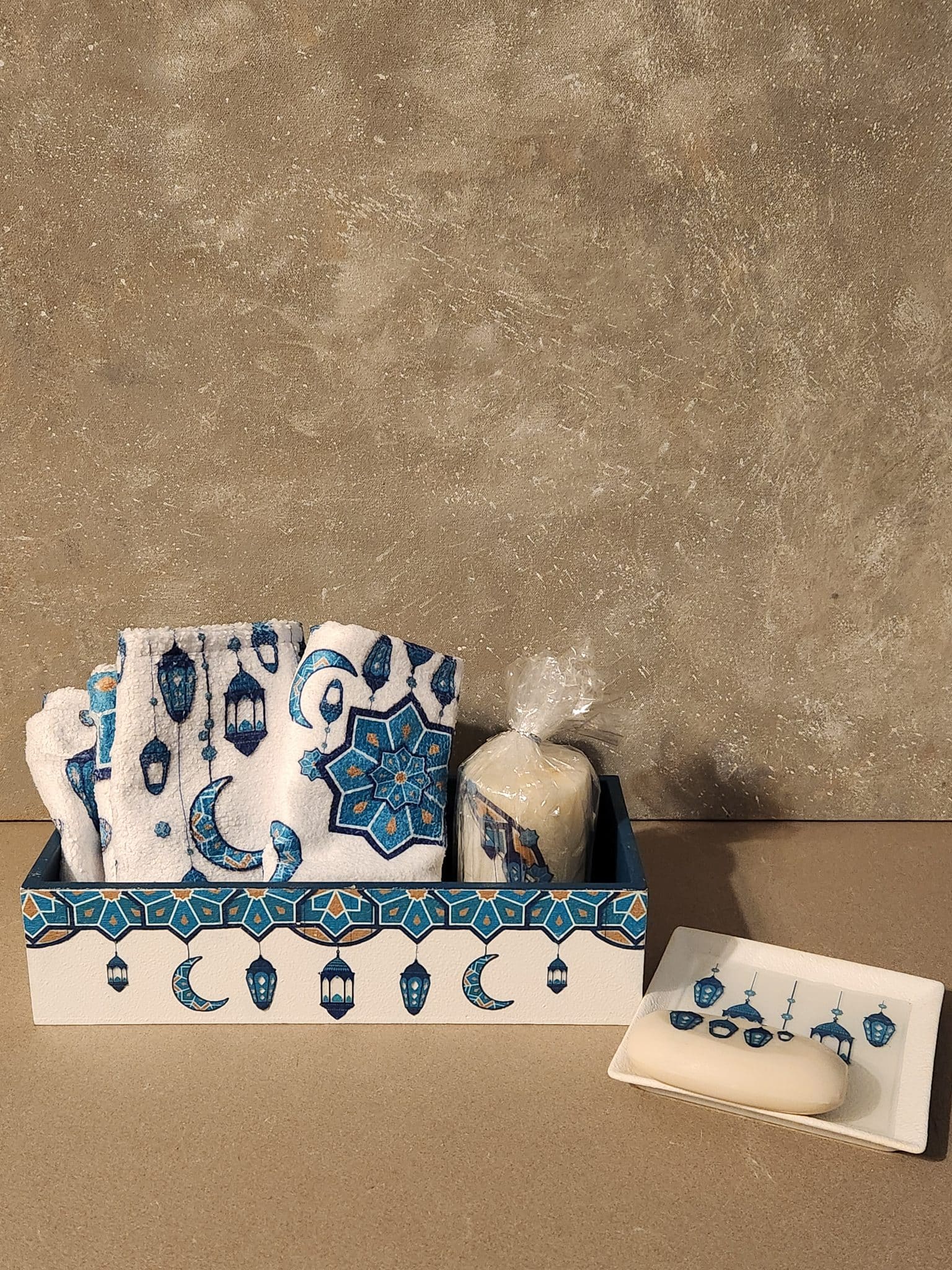 Bathroom Set Blue Lanterns 1 Bathroom Set Blue Lanterns