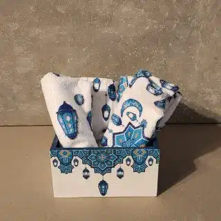 Towel Box Blue Ramadan