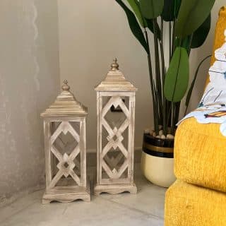 set of two floor lanterns