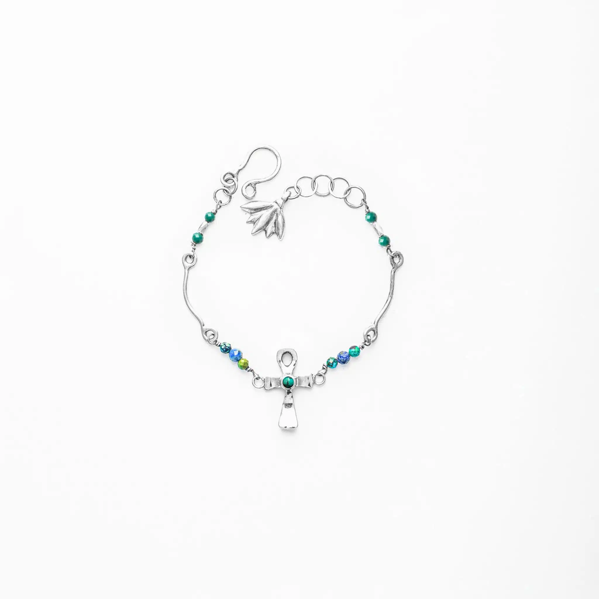 Pharaonic Collection, Ankh , Small Key Of The Nile With Turquoise & lapis wire Bracelet 1 Pharaonic Collection, Ankh , Small Key Of The Nile With Turquoise & lapis wire Bracelet