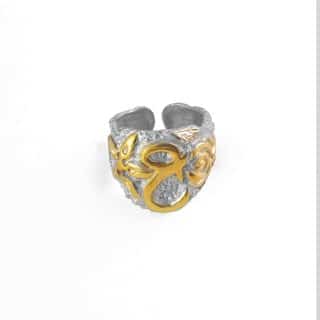 Calligraphy Collection, Arabic Initials , Letter 3an ع Adjustable Ring