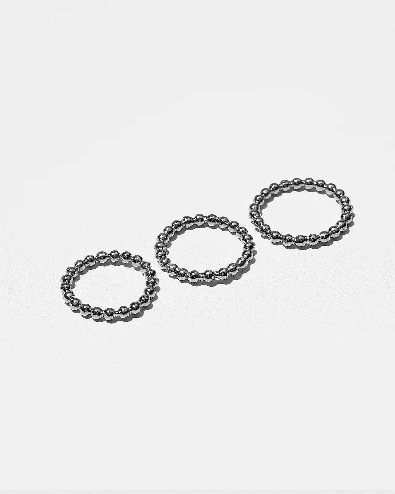 Just Rings Collection, Stacking Balls Ring 2 Ball Platinum Stacking Rings SZR245.2