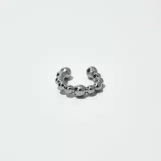 Ear Cuff Collection, Platinum Balls Texture