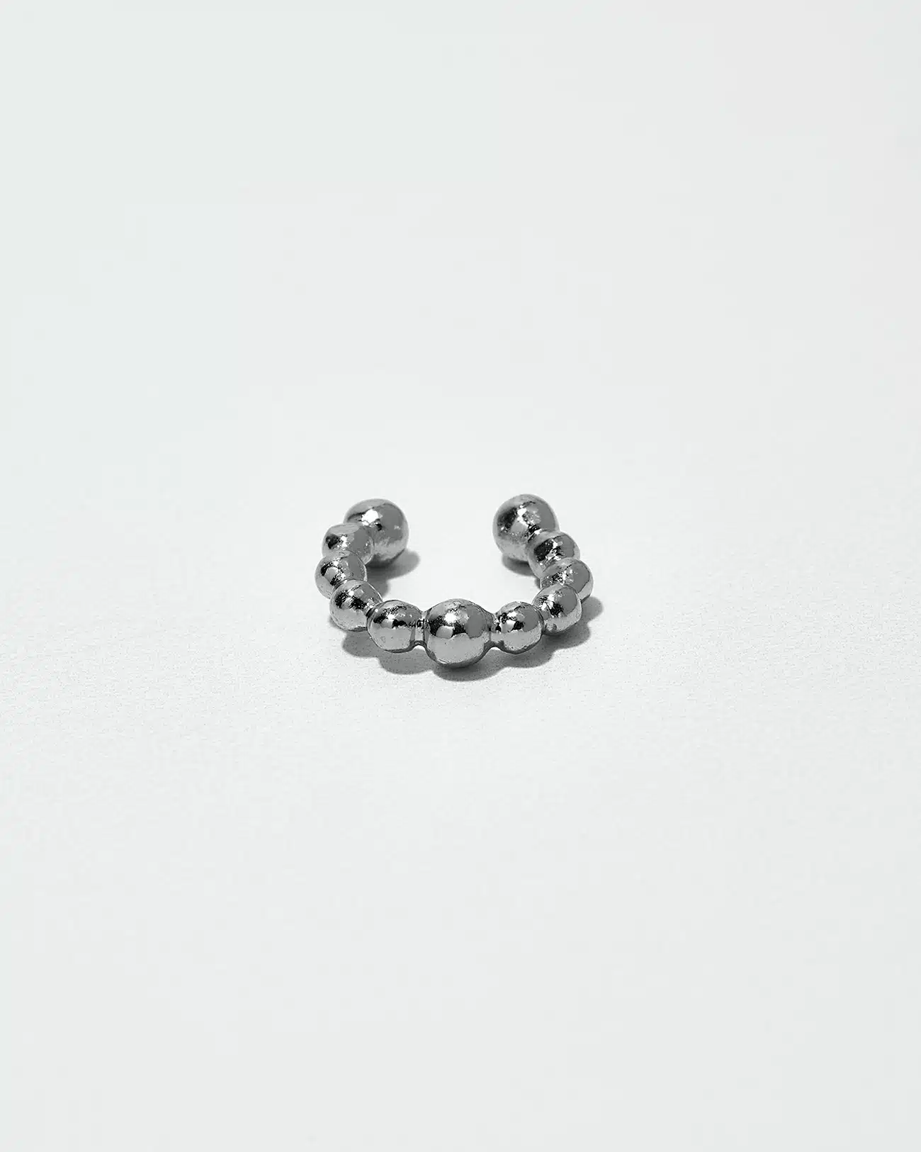 Ear Cuff Collection, Platinum Balls Texture 1 Ear Cuff Collection, Platinum Balls Texture