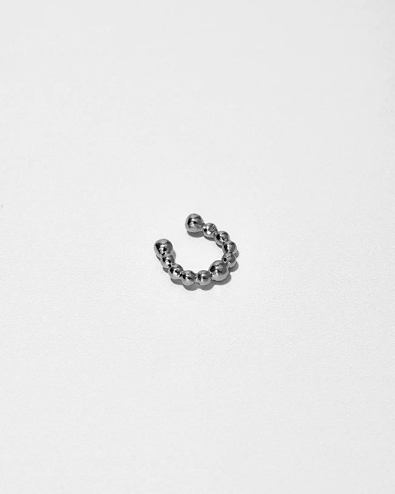 Ear Cuff Collection, Platinum Balls Texture 2 Ear Cuff Balls Texture SZE238