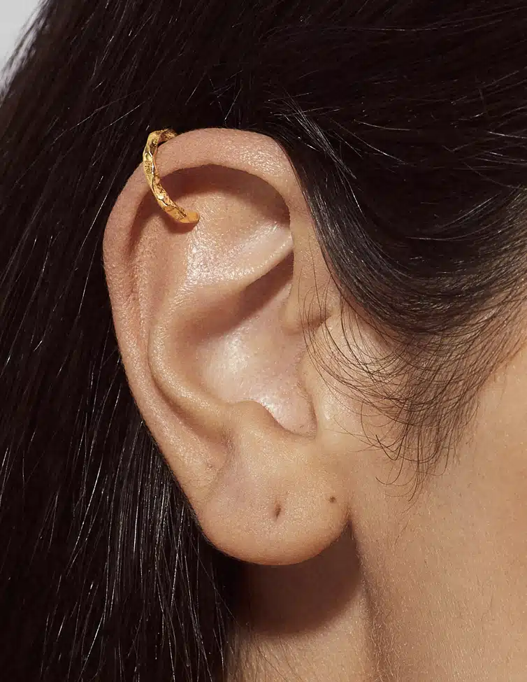 Ear Cuff Collection, Golden Grooves Texture 2 Ear Cuff Grooves Texture SZE245.2