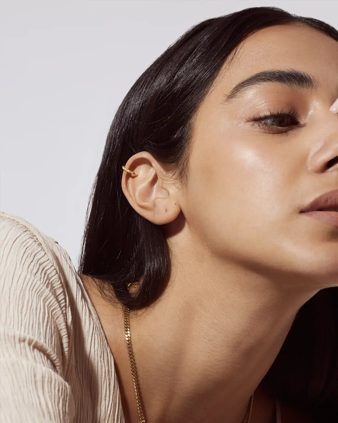 Ear Cuff Collection, Golden Grooves Texture 3 Ear Cuff Grooves Texture SZE245.3