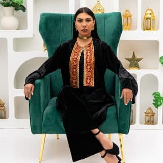 Floral Bouquet Velvet Cardigan