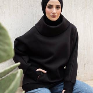 Oversized Black Sweatshirt