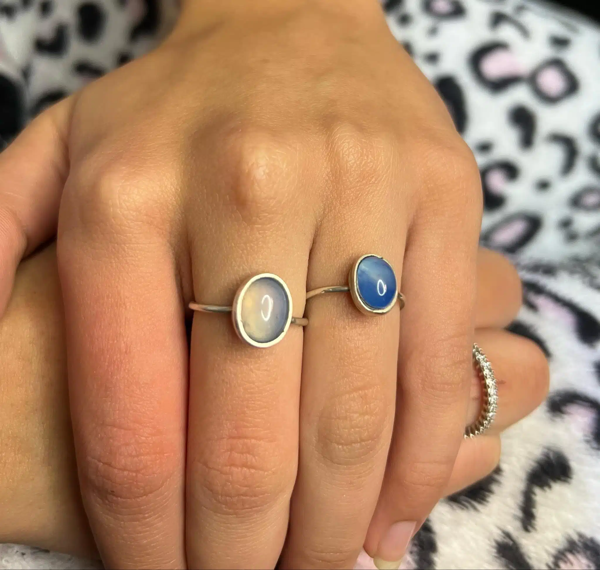 Deep blue agate Ring 1 Deep blue agate Ring