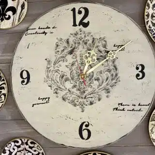 Wall Clock Ivory x Black
