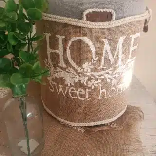 Burlap & Linen Basket