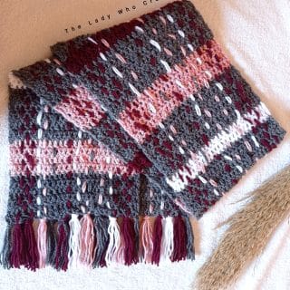 Crochet plaid scarf/shawl ❤️
