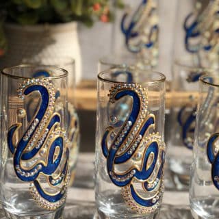 Blue ramadan set with stones