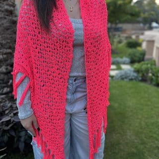 Pink Crochet Shawl