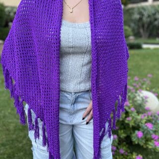 Purple Crochet Shawl
