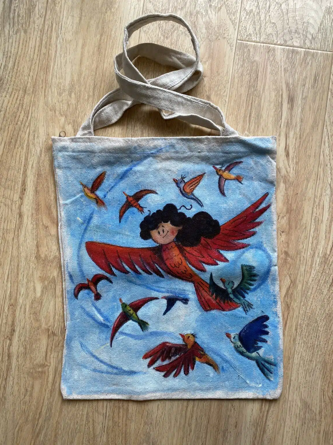 Hand painted tote bag 3 IMG 6064 scaled