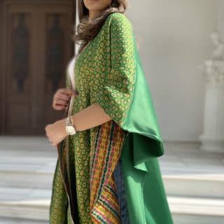Green x golden kaftan