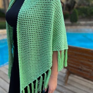 Light Green Crochet Shawl