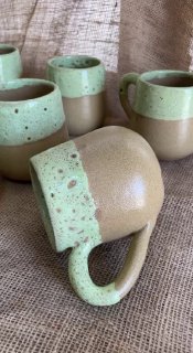 green desert mug