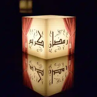 Ramadan Candle, Flameless Candle, Handmade Hollow Candle.