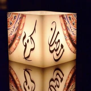 Ramadan Candle, Flameless Candle, Handmade Hollow Candle.