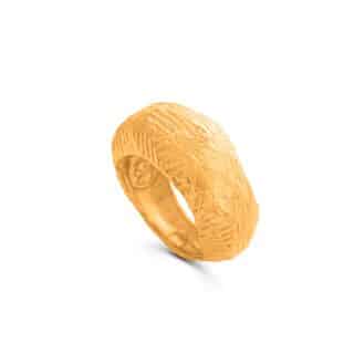 Essential Collection, Big Dome Rough Impression Organic Ring