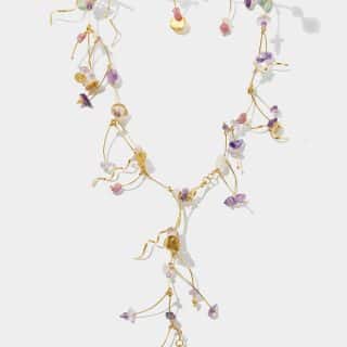 La Joie Amethyst, Tourmaline & Rose Quartz Necklace