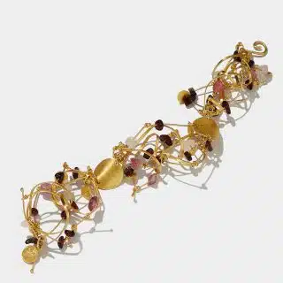 La Joie Garnet, Tourmaline & Rose Quartz Big Bracelet