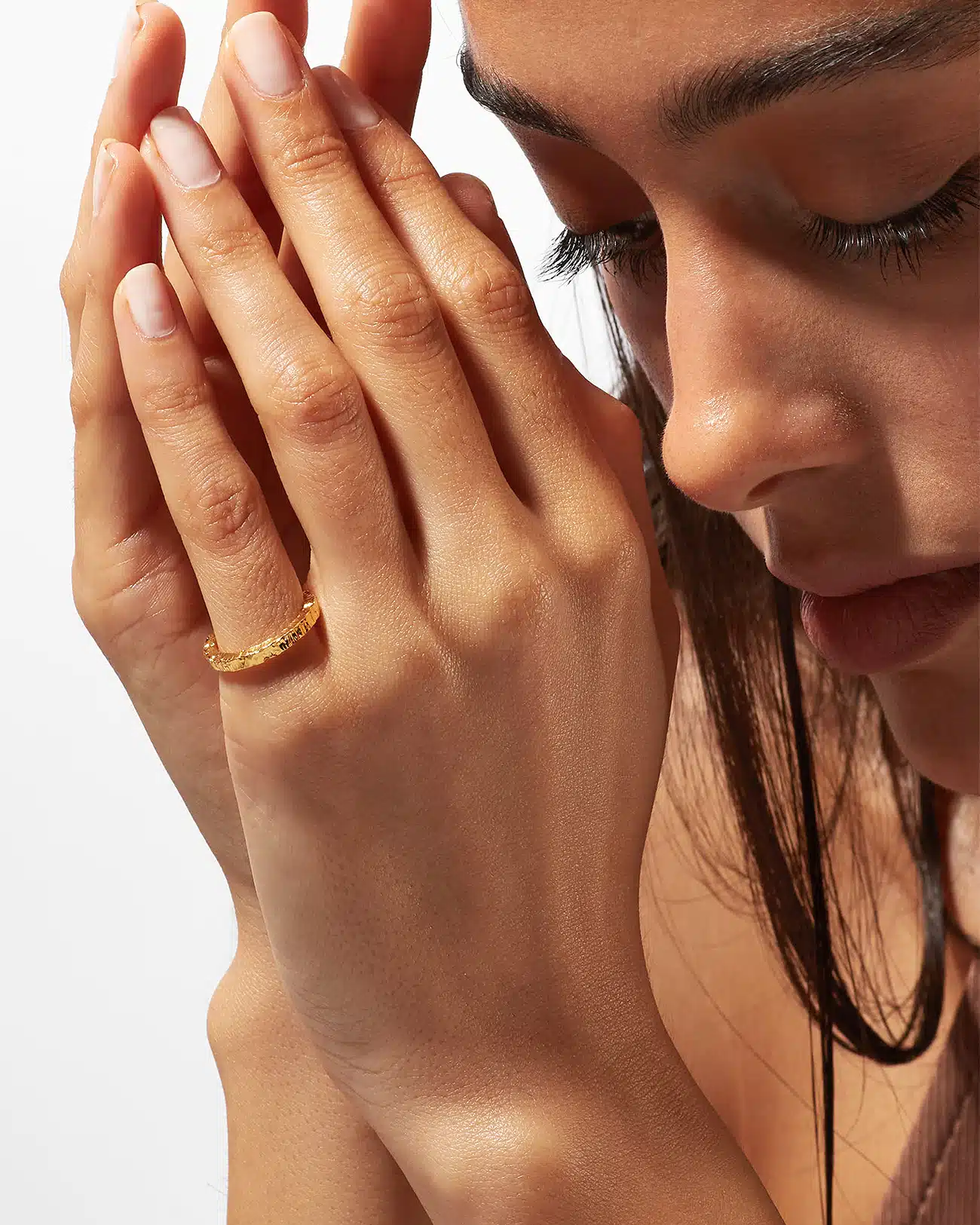 Just Rings Collection, Stacking Lines Ring 6 Lines Gold Stacking Rings SZR248.1