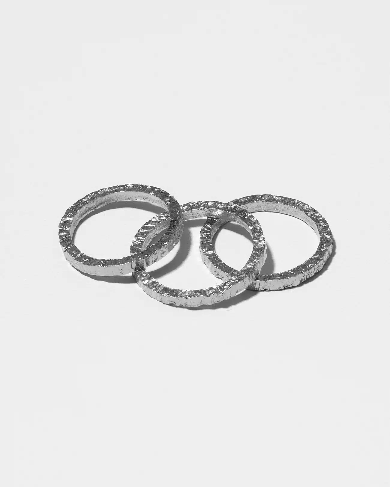 Just Rings Collection, Stacking Lines Ring 4 Lines Platinum Stacking Rings SZR249.1