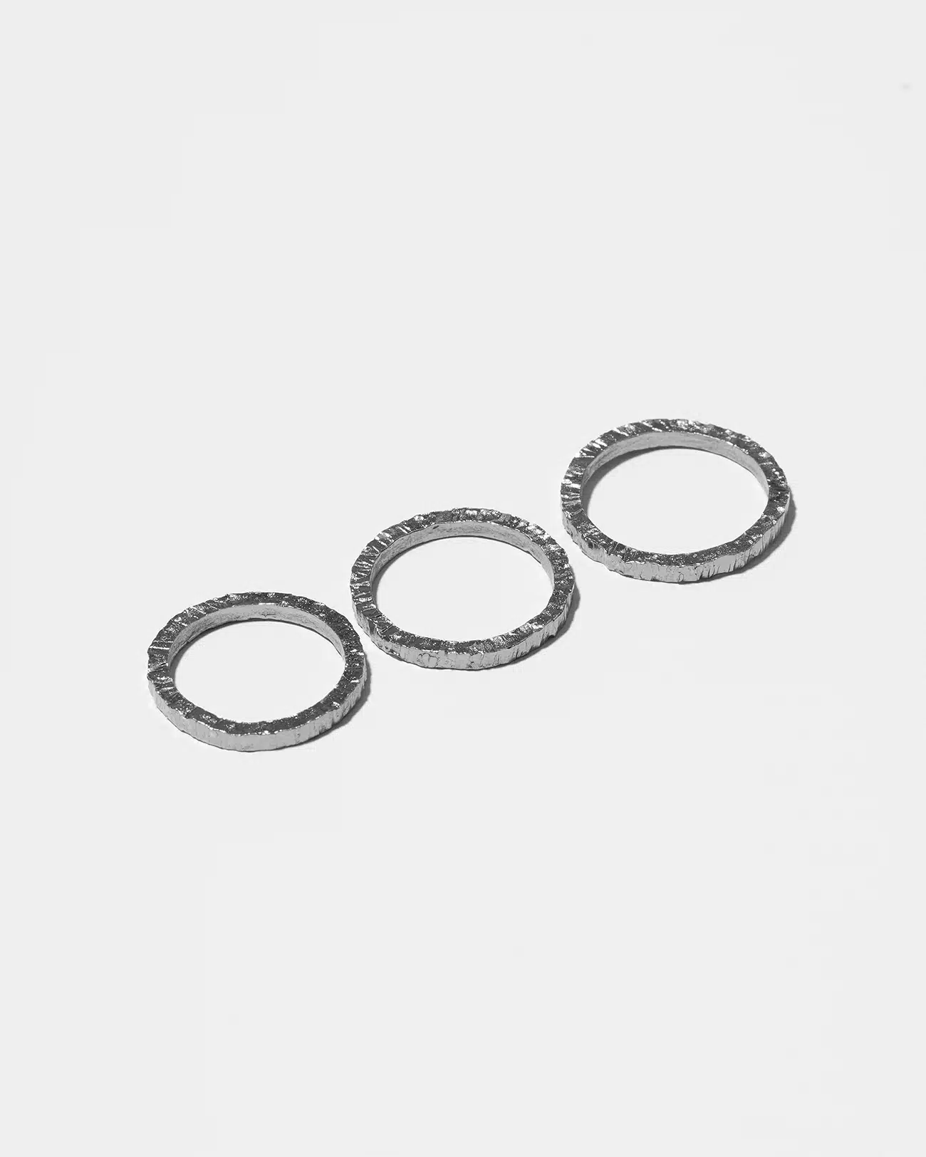 Just Rings Collection, Stacking Lines Ring 2 Lines Platinum Stacking Rings SZR249.2
