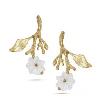Flowery Collection, Mother Of Pearls Flower & Branch Earring