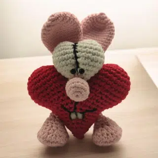 Crochet Bunny heart